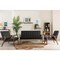 Baxton Studio Nikko Mid-century Black Faux Leather 3 Pieces Living Room Sets 121-6744-6746-6748 - alternate 2